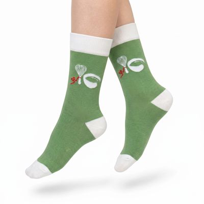 Two-Tone Crew Socks